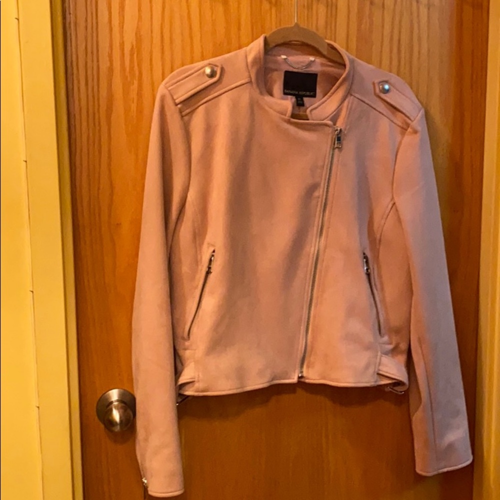 Banana Republic Faux Suede Moto Jacket